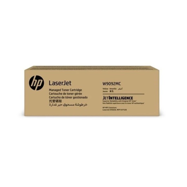 HP High Yield Yellow Managed Original LaserJet Toner Cartridge W9092MC