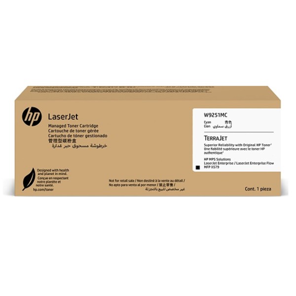 HP LaserJet Cyan Managed Toner Crtg W9251MC v3